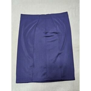 Daisy Fuentes Women's Purple Stretch Straight Skirt Sze L Office Business Career